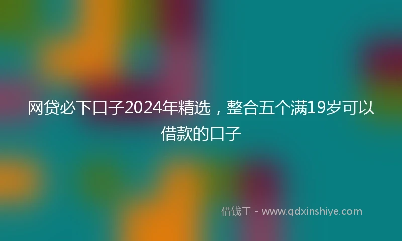 网贷必下口子2024年精选，整合五个满19岁可以借款的口子