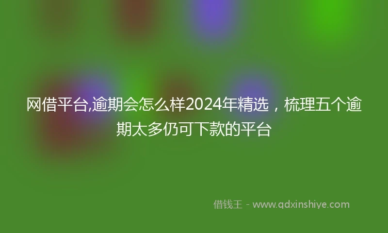 网借平台,逾期会怎么样2024年精选，梳理五个逾期太多仍可下款的平台