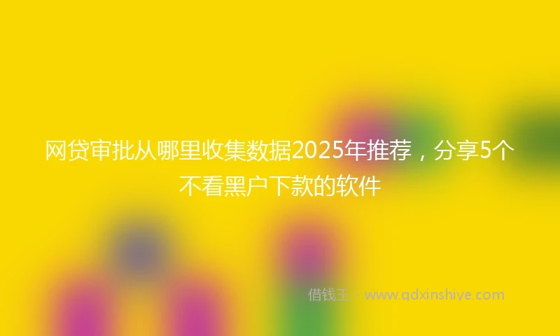 网贷审批从哪里收集数据2025年推荐，分享5个不看黑户下款的软件