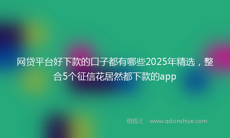 网贷平台好下款的口子都有哪些2025年精选，整合5个征信花居然都下款的app