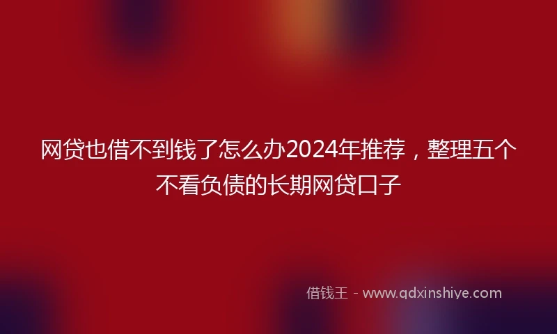 网贷也借不到钱了怎么办2024年推荐，整理五个不看负债的长期网贷口子