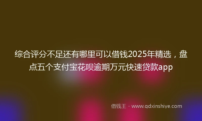 综合评分不足还有哪里可以借钱2025年精选，盘点五个支付宝花呗逾期万元快速贷款app