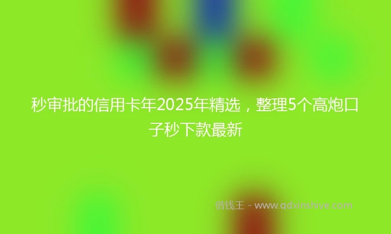 秒审批的信用卡年2025年精选,整理5个高炮口子秒下款最新