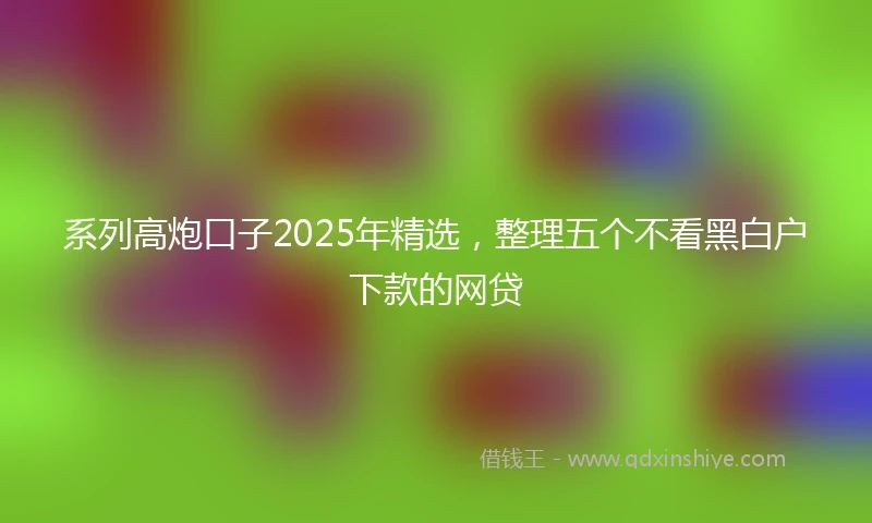 系列高炮口子2025年精选,整理五个不看黑白户下款的网贷