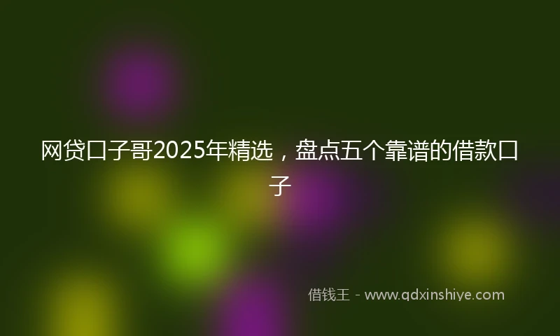 网贷口子哥2025年精选，盘点五个靠谱的借款口子