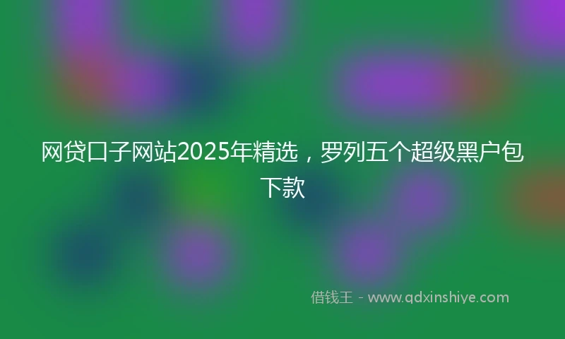 网贷口子网站2025年精选，罗列五个超级黑户包下款