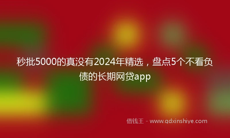 秒批5000的真没有2024年精选，盘点5个不看负债的长期网贷app