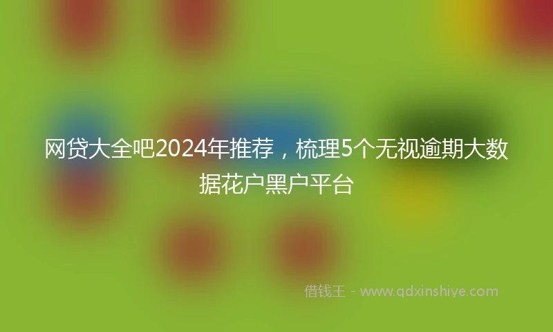 网贷大全吧2024年推荐，梳理5个无视逾期大数据花户黑户平台