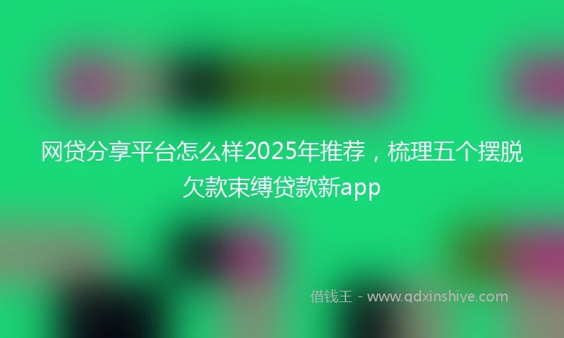 网贷分享平台怎么样2025年推荐，梳理五个摆脱欠款束缚贷款新app