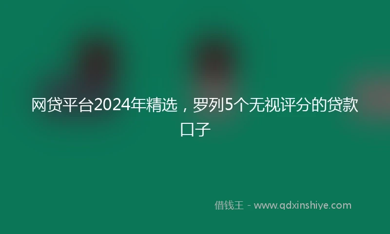 网贷平台2024年精选，罗列5个无视评分的贷款口子