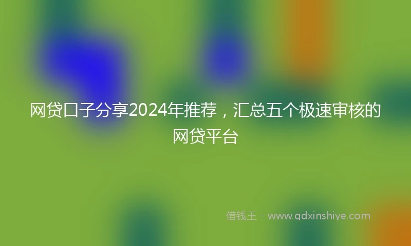 网贷口子分享2024年推荐，汇总五个极速审核的网贷平台