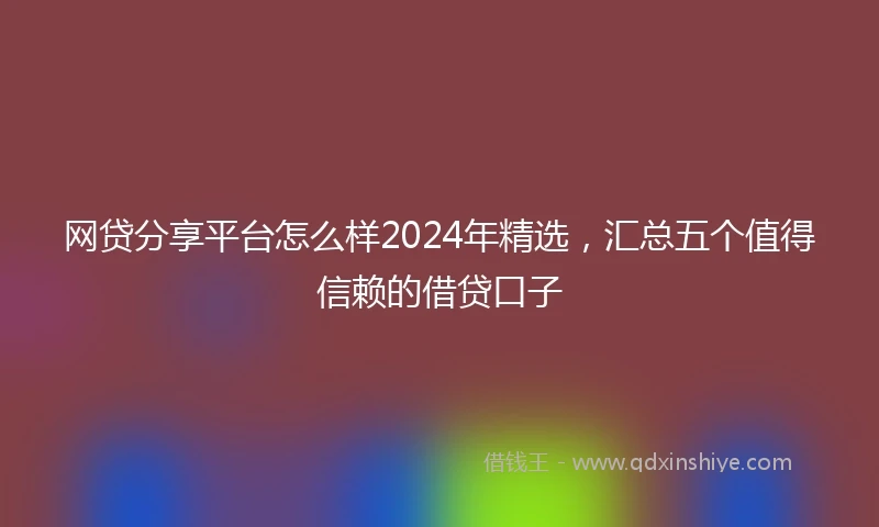 网贷分享平台怎么样2024年精选，汇总五个值得信赖的借贷口子