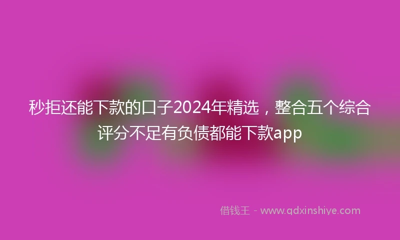 秒拒还能下款的口子2024年精选，整合五个综合评分不足有负债都能下款app