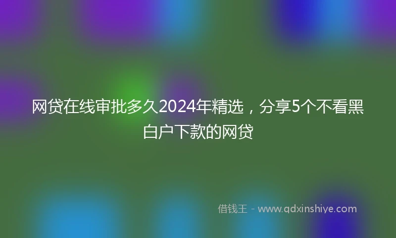 网贷在线审批多久2024年精选，分享5个不看黑白户下款的网贷