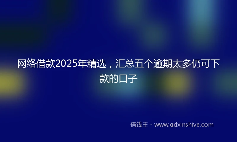 网络借款2025年精选，汇总五个逾期太多仍可下款的口子