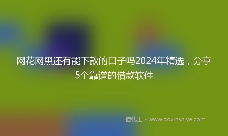 网花网黑还有能下款的口子吗2024年精选，分享5个靠谱的借款软件
