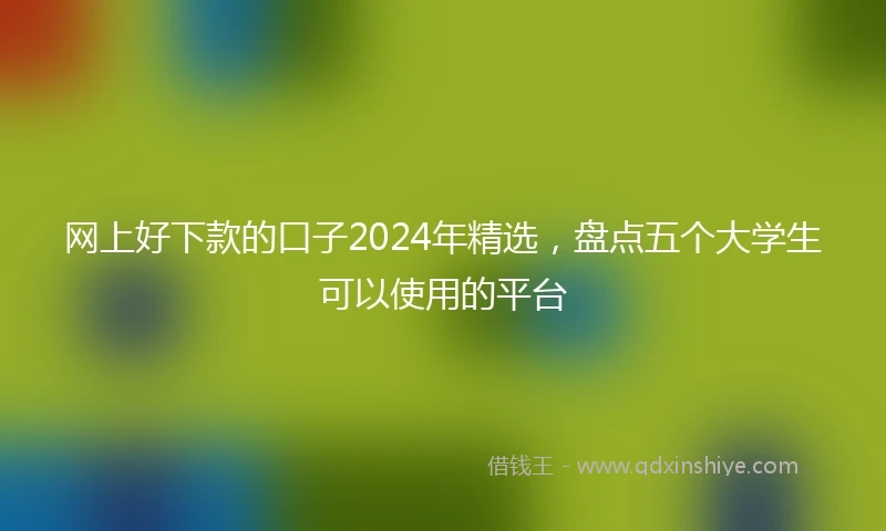 网上好下款的口子2024年精选，盘点五个大学生可以使用的平台