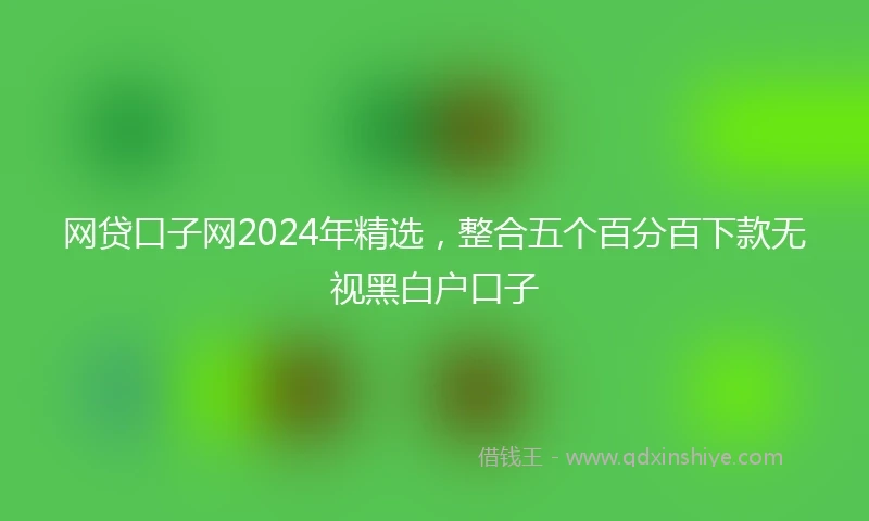 网贷口子网2024年精选，整合五个百分百下款无视黑白户口子