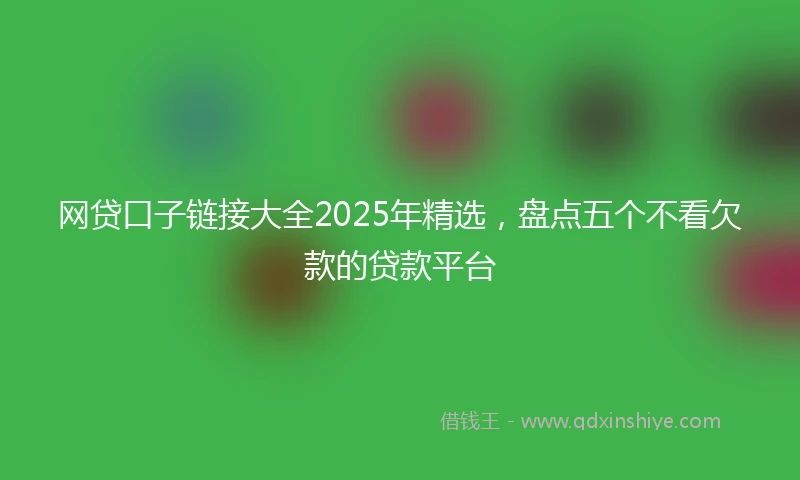 网贷口子链接大全2025年精选，盘点五个不看欠款的贷款平台