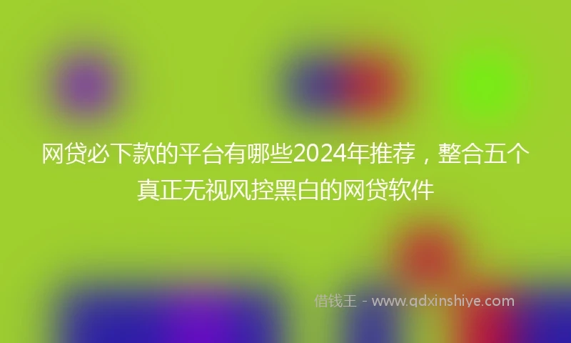 网贷必下款的平台有哪些2024年推荐，整合五个真正无视风控黑白的网贷软件