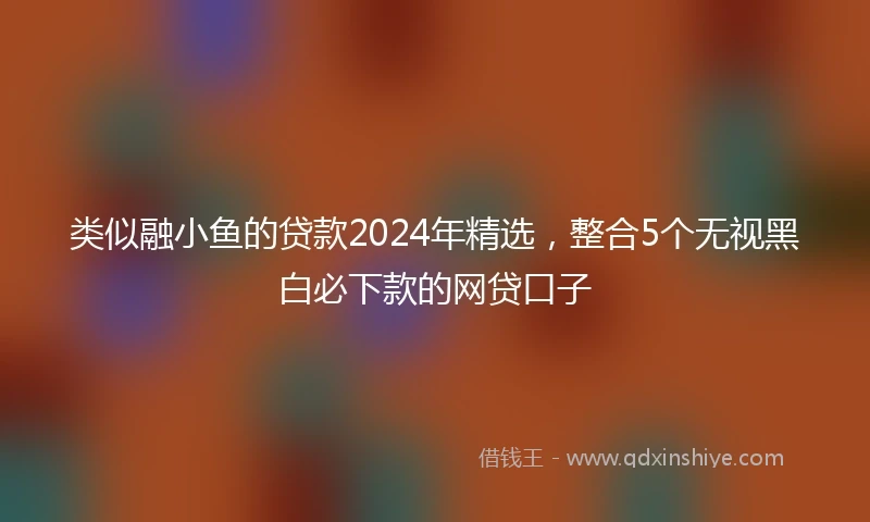 类似融小鱼的贷款2024年精选，整合5个无视黑白必下款的网贷口子