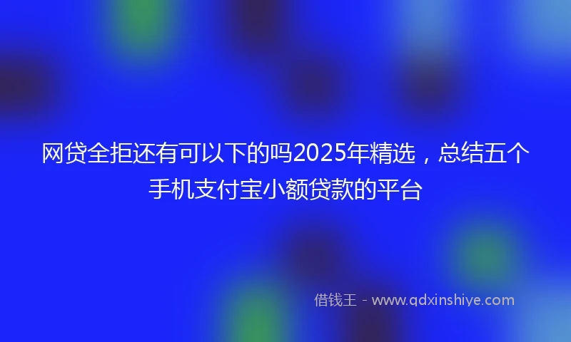 网贷全拒还有可以下的吗2025年精选，总结五个手机支付宝小额贷款的平台
