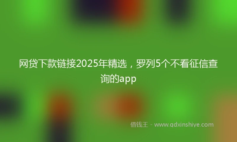 网贷下款链接2025年精选，罗列5个不看征信查询的app