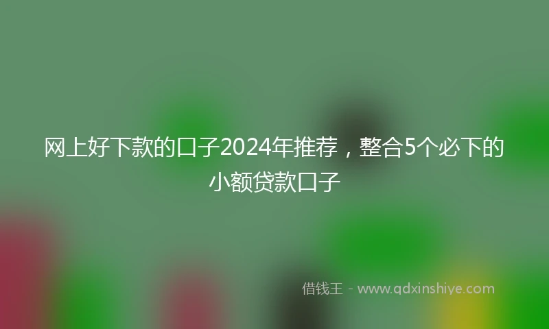 网上好下款的口子2024年推荐，整合5个必下的小额贷款口子