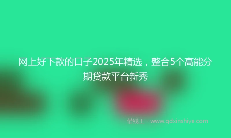 网上好下款的口子2025年精选，整合5个高能分期贷款平台新秀