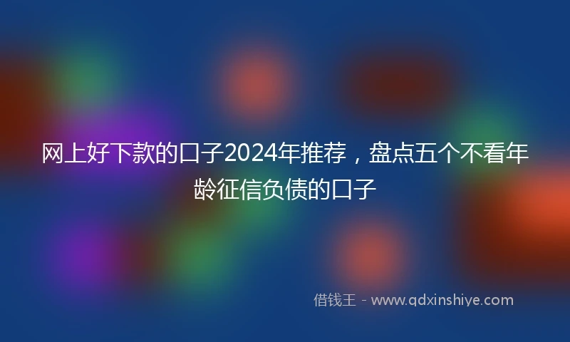 网上好下款的口子2024年推荐,盘点五个不看年龄征信负债的口子