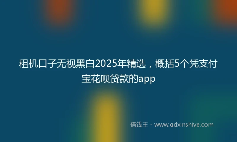 租机口子无视黑白2025年精选，概括5个凭支付宝花呗贷款的app