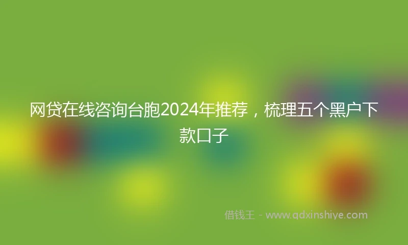 网贷在线咨询台胞2024年推荐，梳理五个黑户下款口子