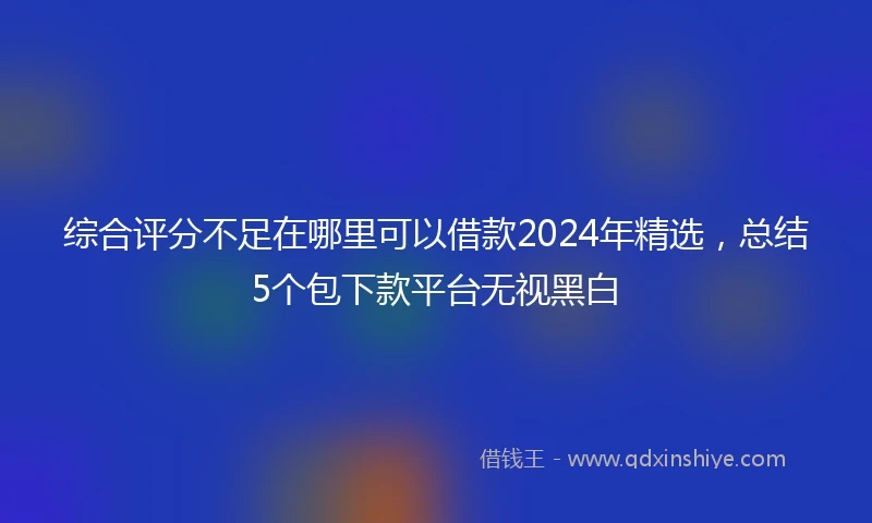 综合评分不足在哪里可以借款2024年精选，总结5个包下款平台无视黑白