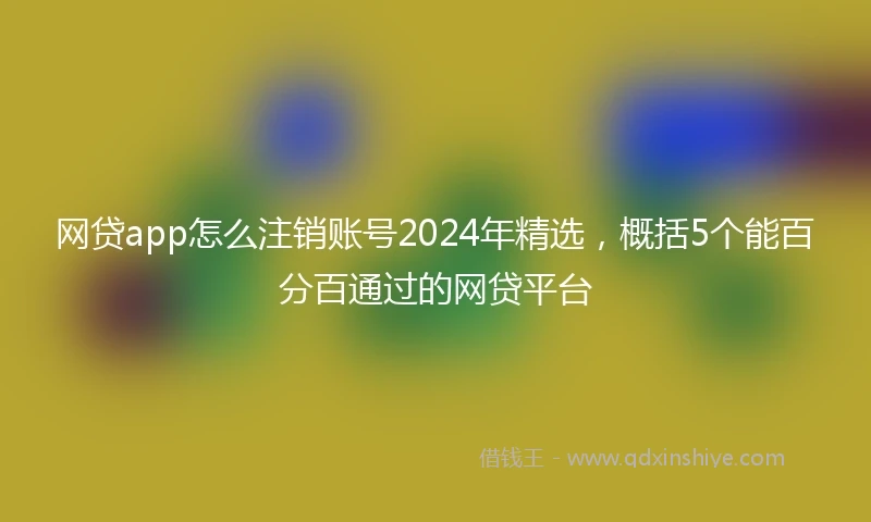网贷app怎么注销账号2024年精选，概括5个能百分百通过的网贷平台