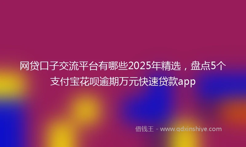 网贷口子交流平台有哪些2025年精选，盘点5个支付宝花呗逾期万元快速贷款app
