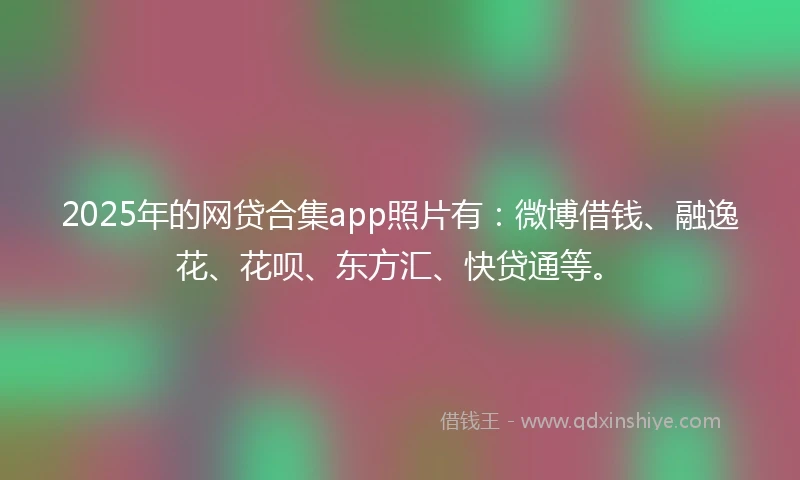 2025年的网贷合集app照片有：微博借钱、融逸花、花呗、东方汇、快贷通等。
