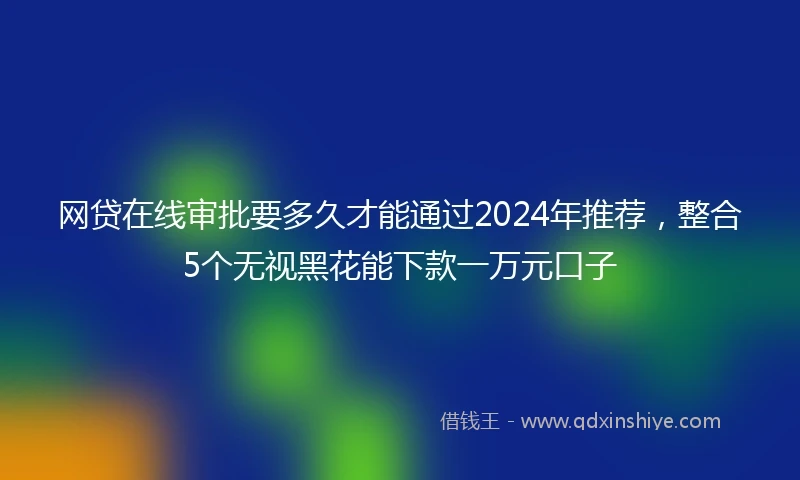 网贷在线审批要多久才能通过2024年推荐，整合5个无视黑花能下款一万元口子