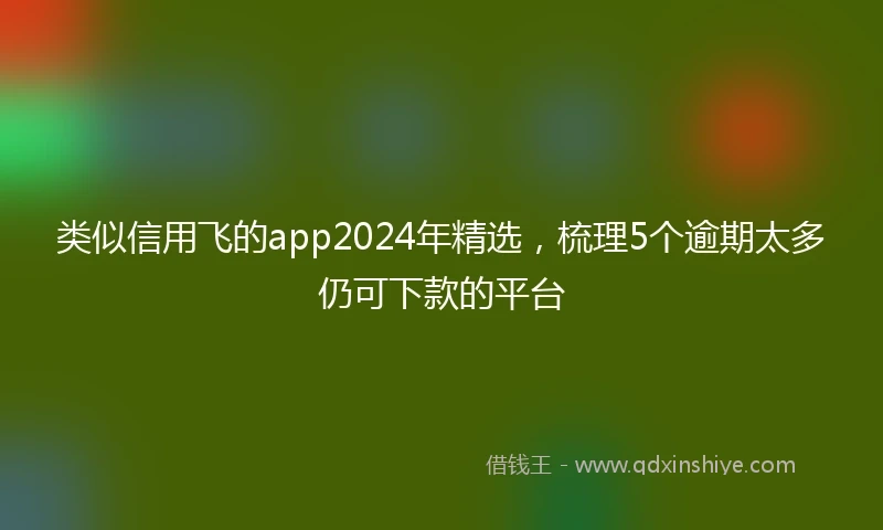 类似信用飞的app2024年精选，梳理5个逾期太多仍可下款的平台
