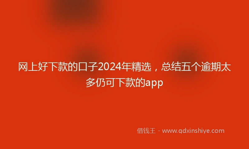 网上好下款的口子2024年精选,总结五个逾期太多仍可下款的app