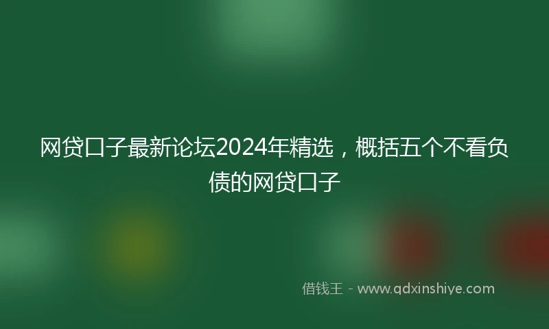 网贷口子最新论坛2024年精选，概括五个不看负债的网贷口子