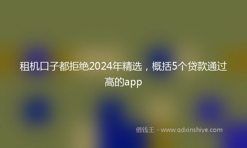 租机口子都拒绝2024年精选，概括5个贷款通过高的app