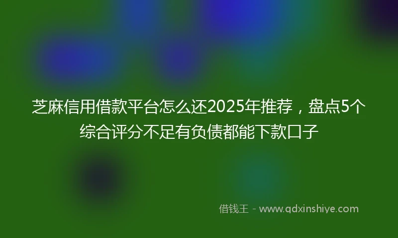 芝麻信用借款平台怎么还2025年推荐，盘点5个综合评分不足有负债都能下款口子