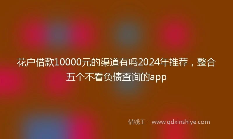 花户借款10000元的渠道有吗2024年推荐，整合五个不看负债查询的app