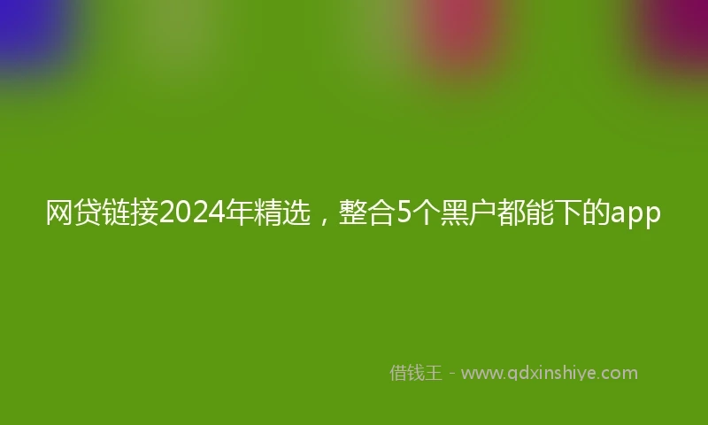 网贷链接2024年精选，整合5个黑户都能下的app