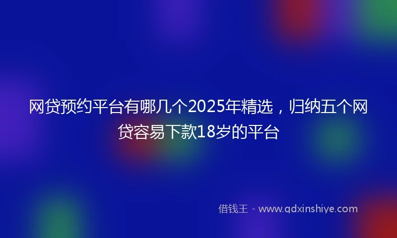 网贷预约平台有哪几个2025年精选，归纳五个网贷容易下款18岁的平台