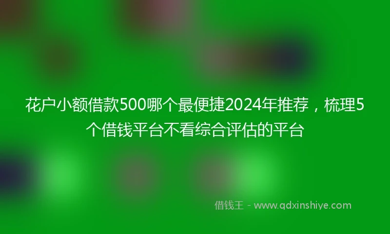花户小额借款500哪个最便捷2024年推荐，梳理5个借钱平台不看综合评估的平台
