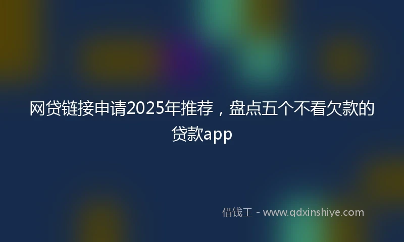 网贷链接申请2025年推荐，盘点五个不看欠款的贷款app