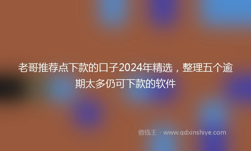 老哥推荐点下款的口子2024年精选，整理五个逾期太多仍可下款的软件