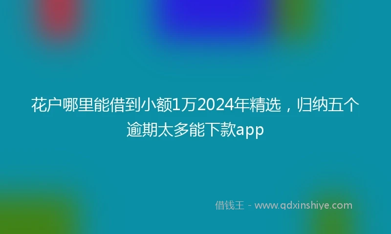 花户哪里能借到小额1万2024年精选,归纳五个逾期太多能下款app