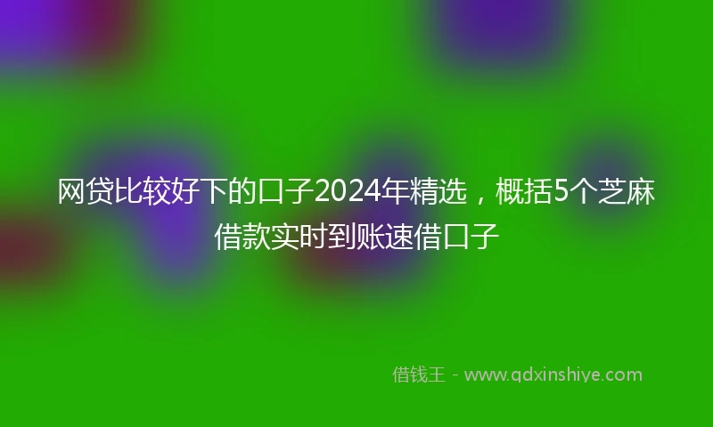 网贷比较好下的口子2024年精选，概括5个芝麻借款实时到账速借口子